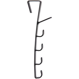 Цена за 12 шт. Вешалка надверная на 6 крючков "ПЕРФЕКТХАУС", цвет черный, 27см ( Селфи)