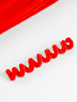 Синельная проволока, набор 100 шт, размер 1 шт 30х0,8 см, цвет красный