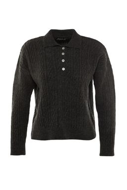 Antrasit Genis Kal?p Yumusak Dokulu Triko Kazak TWOAW21KZ2635