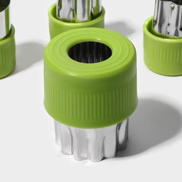 Овощерезки Доляна «Палитра», набор 12 шт., нержавеющая сталь, зелёные