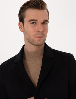 Lacivert Ex Slim Fit Y_n Kar___ml_ Palto
