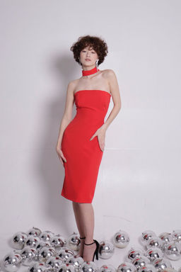 Платье красное открытое - Martichelli фото 9