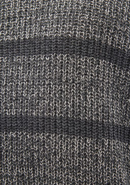 Cizgili Gri Kazak - Mavi фото 6