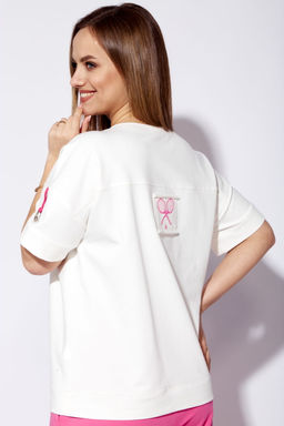 Костюм ТАиЕР 1194 белый/малина  фото 2