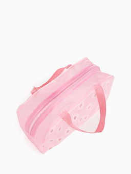 Цена за 2 шт. Косметичка-сумка на молнии для бассейна, с ручками, средний размер, розовая