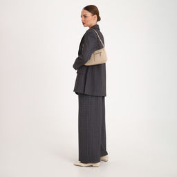 Сумка женская багет TEXTURA на молнии, 21×6×13 см, бежевая