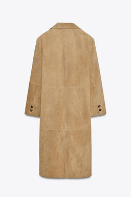 SUEDE LEATHER COAT ZW COLLECTION LIMITED EDITION - Zara фото 4