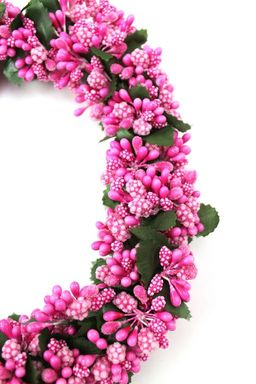 Венок декоративный d-20 см (SF-1577) фукси - No name фото 2