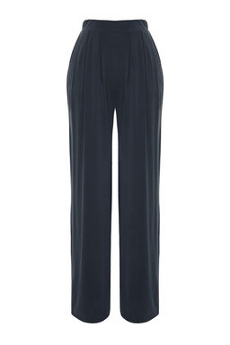 TRENDYOLMILLA Antrasit More Sustainable Yumusak Dokulu Modal Wide Leg/Genis Kesim Orme Pantolon TWOSS24PL00071  фото 8