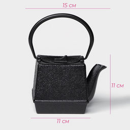 Чайник Доляна «Бокей. Этно», 700 мл, с ситом, с эмалированным покрытием, индукция, чугун, чёрный