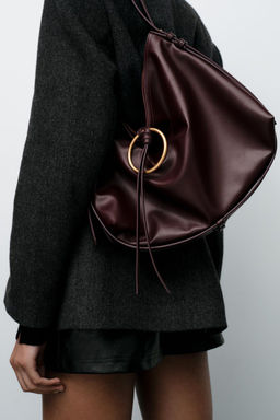 METAL DETAIL BUCKET SHOULDER BAG - Zara фото 7