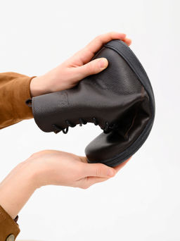 Босоногие ботинки 351.NATAbl.Темно-коричневый оттима/шерсть