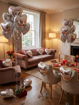 Воздушные шары фольгированные 18" «Моё сердце», набор 5 шт.