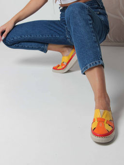 Слипоны 116.2500be. Желтый оранжевый красный