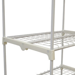UGH-R30 H190 WHITE/WHITE Парник-стеллаж для рассады, 5 полок, 70x50x190см. Металлическая труба в ПВХ, цвет белый. Тент из армированного полиэтилена 135г/м2, цвет сетки белый. TM ФитоЛето