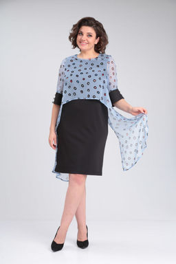 Платье Michel Chic 2136 черный, голубой