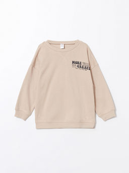 Bisiklet Yaka Kal?n Erkek ?ocuk Sweatshirt