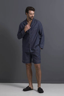 Мужская рубашка 55367 Темно-Синий огурцы