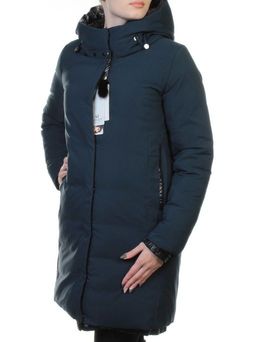 FT-17 DK. BLUE Пальто женское зимнее (синтепон) - Фабричный китай фото 3