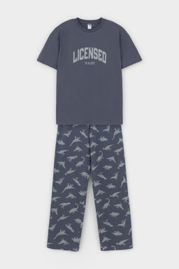 Crockid _ КБ 2831/мокрый асфальт,динозавры пижама для мал  фото 2