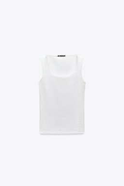 POLYAMIDE TOP WITH WIDE STRAPS - Zara фото 22