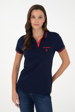 Женская темно-синяя футболка Неожиданная скидка в корзине - U.s. polo assn фото 3