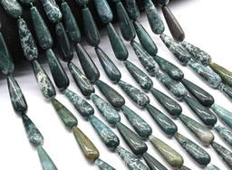 Бусины из агата индийского капля 10*30мм, 40см, 13 бусин Радуга камня