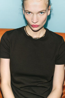 SHORT SLEEVE INTERLOCK T-SHIRT - Zara фото 19