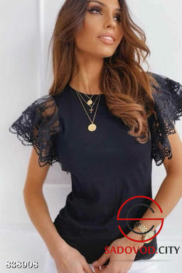 Блузка женская с гипюром