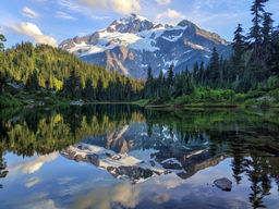 Вышивка крестиком 40х50см, Горный пейзаж