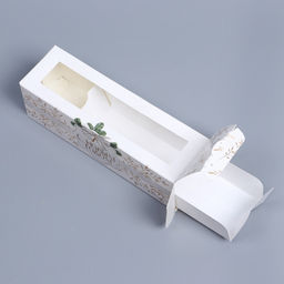 Цена за 5 шт. Коробка для макарун «С Новым годом» 18×5.5×5.5 см