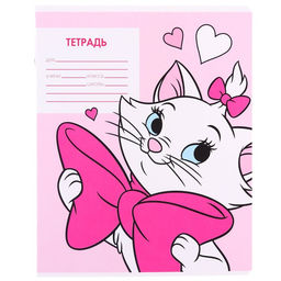 Цена за 20 шт. Тетрадь в крупную клетку 12 листов, 1 сентября, 5 видов МИКС, обложка мелованный картон, Коты Аристократы