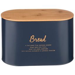 НАБОР AGNESS NAVY STYLE 2 в 1 ХЛЕБНИЦА 10 Л 34*18*20 СМ, БАНКА ДЛЯ СЫПУЧИХ 1,1 Л 11*14 СМ 3 ШТ  фото 2