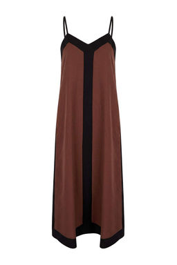 More Sustainable Kahverengi Modal Maxi Dokuma Elbise TWOSS26EL00361
