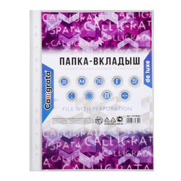 Файл - вкладыш Calligrata Премиум, А4, 90 мкм, плотный, глянцевый, вертикальный, 50 штук  фото 3