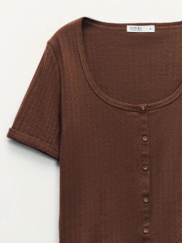 Домашняя блузка из ажурного хлопка ZR2603122807-20 / Zarina