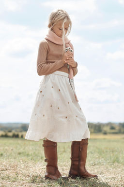 LIMITED EDITION EMBROIDERED FLORAL MIDI SKIRT