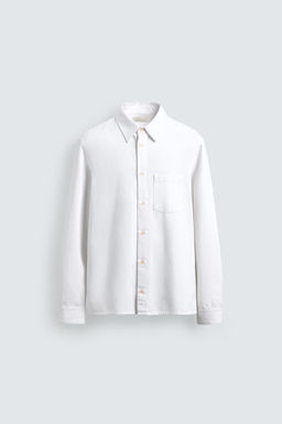 CAMISA DENIM FLUIDO REGULAR FIT / Crudo - Zara фото 7