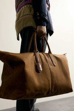 BOLSO SHOPPER DETALLES PIEL / Marr?n Tabaco
