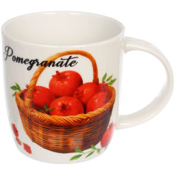 Цена за 2 шт. Кружка керамическая 330мл "Гранаты", микс рисунков