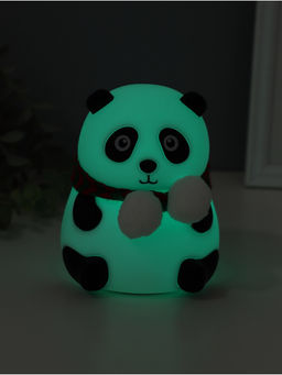 Фигурка светящаяся RISALUX «Панда в шарфе», 2 Вт, LED-ночник антистресс, RGB, USB, 10.5×10×13.5 см
