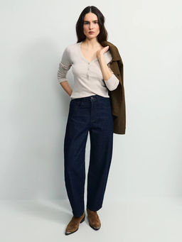 Лонгслив с застежкой на груди / Zarina  фото 2