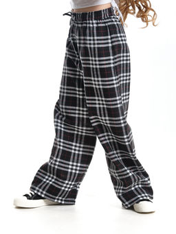 Брюки палаццо спортивные штаны для девочки одежда в клетку UD 7875(5161) кофе/беж клетка - Mini maxi фото 20