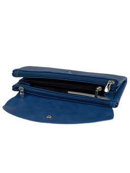 Женское портмоне из искусственной кожи, цвет синий - Greta фото 2