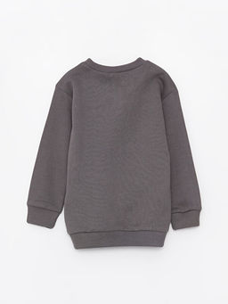 Bisiklet Yaka Uzun Kollu Bask?l? Erkek Bebek Sweatshirt - Waikiki фото 2