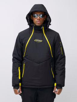 Горнолыжный костюм анорак мужской зимний черного цвета 389Ch - Leifensh фото 15