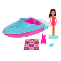 Кукла малышка Кэтти с катером и аксессуарами, цвета МИКС