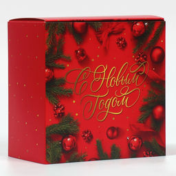 Коробка сборная Новогодние шары, 14 х 14 х 8 см - Дарите счастье фото 2