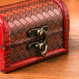 Шкатулка для украшений «Сундучок. Плетёнка », дерево, 6×5×8 см