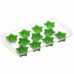 Цена за 4 шт. Форма для льда пластиковая с силиконом "Звездочки"